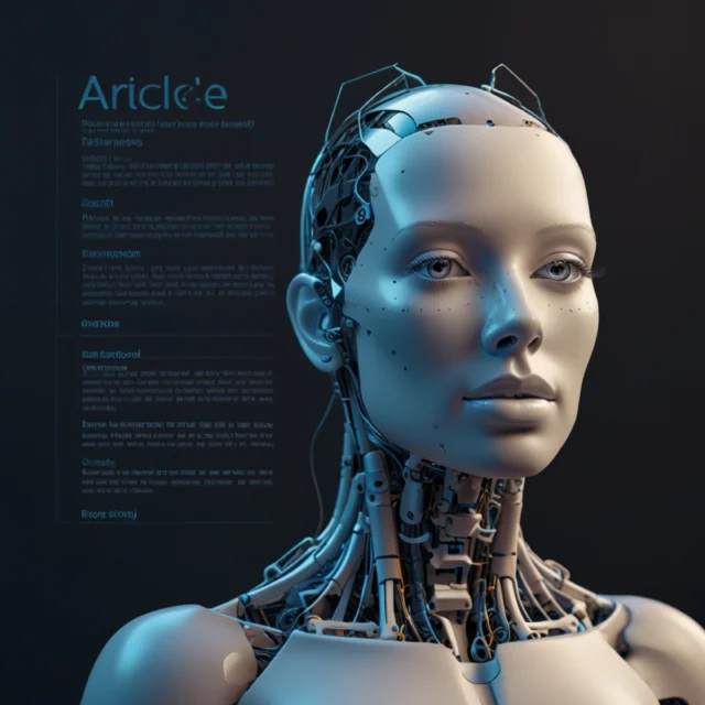Article writing using AI design e