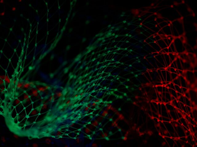 green and red light wallpaper